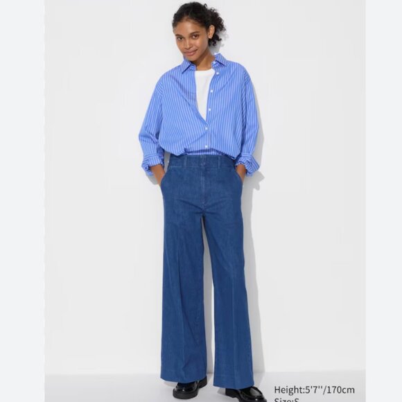 Uniqlo Denim - Uniqlo Wide Trouser Jeans - Size Medium